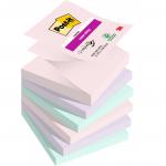 Post it Super Sticky Z Notes Soulful Colours 76x76mm 90 Sheets (Pack 6) 7100259322 38837MM