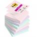 Post it Super Sticky Z Notes Soulful Colours 76x76mm 90 Sheets (Pack 6) 7100259322 38837MM