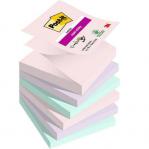 Post it Super Sticky Z Notes Soulful Colours 76x76mm 90 Sheets (Pack 6) 7100259322 38837MM
