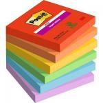 Post it Super Sticky Notes Playful Colours 76x76mm 90 Sheets (Pack 6) 7100258795 38844MM