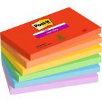 Post it Super Sticky Notes Playful Colours 76x127mm 90 Sheets (Pack 6) 7100258796 38851MM