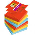 Post it Super Sticky Z Notes Playful Colours 76x76mm 90 Sheets (Pack 6) 7100258797 38858MM