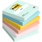 Post it Beachside Colours 76x76mm 100 Sheets (Pack 6) 7100259201 38886MM