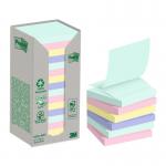 Post it Recycled Z Notes Nature Collection 76x76mm 100 Sheets (Pack 16) 7100259446 38907MM