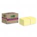 Post-it Super Sticky 100% Recycled Notes Canary Yellow 76 x 76 mm 70 sheets per pad (Pack 12) 7100284981 39124MM