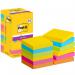 Post-it Super Sticky Notes Carnival Colour Collection 76 mm x 76 mm 90 Sheets per pad (Pack 8 + 4 FREE) 7100290187 39131MM