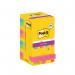 Post-it Super Sticky Notes Carnival Colour Collection 76 mm x 76 mm 90 Sheets per pad (Pack 8 + 4 FREE) 7100290187 39131MM