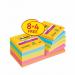 Post-it Super Sticky Notes Carnival Colour Collection 76 mm x 76 mm 90 Sheets per pad (Pack 8 + 4 FREE) 7100259227 39131MM
