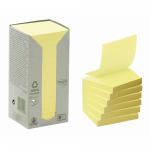 Post-it Recycled Z-Notes 76 mm x 76 mm Canary Yellow (Pack 16) 7100172251 39152MM