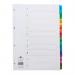 Concord Classic Index 1-10 A4 180gsm Board White with Coloured Mylar Tabs 00401CS4 39155CC