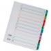 Concord Classic Index 1-12 A4 180gsm Board White with Coloured Mylar Tabs 01301CS13 39169CC