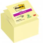 Post-it Super Sticky Large Z-Notes Lined 101 mm x 101 mm Canary Yellow 90 Sheets Per Pad (Pack 5) 7100234252 39173MM