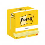 Post-it Notes 76x127mm 100 Sheets Canary Yellow (Pack 12) 7100290165 39271MM
