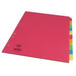 Concord Divider 10 Part A4 160gsm Board Bright Assorted Colours 50899 39281CC