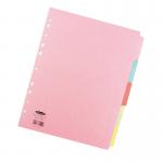 Concord Divider 5 Part A4 160gsm Board Pastel Assorted Colours - 71199J11 39337CC