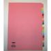 Concord Divider 20 Part A4 160gsm Board Pastel Assorted Colours - 74499J44 39365CC