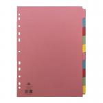 Concord Divider 10 Part A4 (2x5 Colours) 160gsm Board Pastel Assorted Colours - 72099J20 39463CC