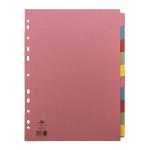 Concord Divider 10 Part A4 (2x5 Colours) 160gsm Board Pastel Assorted Colours - 72099/J20 39463CC
