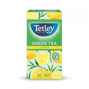Image of Tetley Green Tea With Lemon Tea Bags Individually Wrapped and
