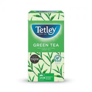 Tetley Pure Green Tea Bags Indiviually Wrapped and Enveloped Pack 25 -