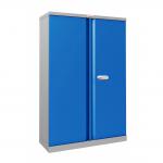 Phoenix SCL Series 2 Door 3 Shelf Steel Storage Cupboard Grey Body Blue Doors with Electronic Lock SCL1491GBE 