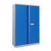 Phoenix SCL Series 2 Door 3 Shelf Steel Storage Cupboard Grey Body Blue Doors with Electronic Lock SCL1491GBE 