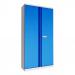 Phoenix SCL Series 2 Door 4 Shelf Steel Storage Cupboard Grey Body Blue Doors with Electronic Lock SCL1891GBE 