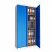 Phoenix SC Series 2 Door 4 Shelf Steel Storage Cupboard Grey Body Blue Doors with Key Lock SC1910GBK 