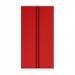 Phoenix SC Series 2 Door 4 Shelf Steel Storage Cupboard Grey Body Red Doors with Key Lock SC1910GRK 