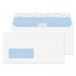 Blake Premium Office Envelopes DL Ultra White Wove Wallet Window Peel and Seal 120gsm 110x220mm (Pack 500) - 32216 40247BL