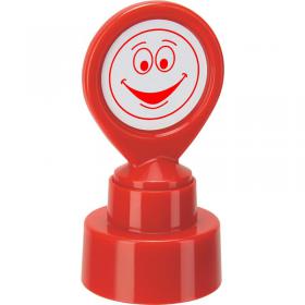 COLOP Self-inking Motivational HAPPY FACE Stamp Impression Size 22x22mm Red Ink - 147165 40349CL