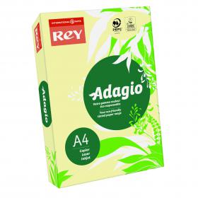 Rey Adagio Paper A4 80gsm Canary (Ream 500) RYADA080X423 40468PC
