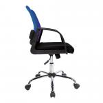 Nautilus Designs Calypso Medium Mesh Back Task Operator Office Chair With Fixed Arms Blue - BCM/F1204/BL 40515NA