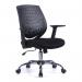 Nautilus Designs Ultra Medium Back Sturdy and Flexible Designer Task Office Chair With Arms Black - BCPF590BK 40550NA