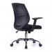 Nautilus Designs Ultra Medium Back Sturdy and Flexible Designer Task Office Chair With Arms Black - BCPF590BK 40550NA