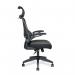 Nautilus Designs Canis High Back Mesh Task Operator Office Chair With Moulded Foam Seat Folding Arms and Optional Headrest Black - BCMK540BK 40557NA