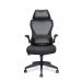 Nautilus Designs Canis High Back Mesh Task Operator Office Chair With Moulded Foam Seat Folding Arms and Optional Headrest Black - BCMK540BK 40557NA