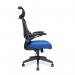 Nautilus Designs Canis High Back Mesh Task Operator Office Chair With Moulded Foam Seat Folding Arms and Optional Headrest Blue - BCMK540BK-BL 40564NA