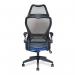 Nautilus Designs Canis High Back Mesh Task Operator Office Chair With Moulded Foam Seat Folding Arms and Optional Headrest Blue - BCMK540BK-BL 40564NA