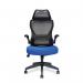 Nautilus Designs Canis High Back Mesh Task Operator Office Chair With Moulded Foam Seat Folding Arms and Optional Headrest Blue - BCMK540BK-BL 40564NA