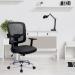 Nautilus Designs Crusader Designer High Back Mesh Task Operator Office Chair With Fixed Arms Black - BCM/S550/BK 40634NA
