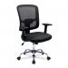 Nautilus Designs Crusader Designer High Back Mesh Task Operator Office Chair With Fixed Arms Black - BCMS550BK 40634NA