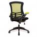 Nautilus Designs Luna Designer High Back Two Tone Mesh Task Operator Office Chair With Folding Arms Black - BCMT1302GN 40648NA