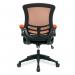 Nautilus Designs Luna Designer High Back Two Tone Mesh Task Operator Office Chair With Folding Arms Black - BCMT1302OG 40655NA