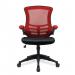 Nautilus Designs Luna Designer High Back Two Tone Mesh Task Operator Office Chair With Folding Arms & Black Shell Red/Black - BCM/T1302/RD 40662NA