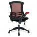 Nautilus Designs Luna Designer High Back Two Tone Mesh Task Operator Office Chair With Folding Arms Black - BCMT1302RD 40662NA