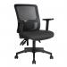 Nautilus Designs Barri Medium Back 3 Lever Mesh Task Operator Office Chair With Fabric Seat and Height Adjustable Arms Black - BCMK610BK 40669NA