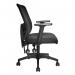 Nautilus Designs Barri Medium Back 3 Lever Mesh Task Operator Office Chair With Fabric Seat and Height Adjustable Arms Black - BCMK610BK 40669NA