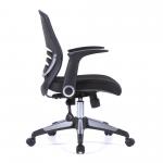 Nautilus Designs Graphite Medium Back Mesh Task Operator Office Chair With Folding Arms Black - BCM/F560/BK 40676NA