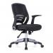 Nautilus Designs Graphite Medium Back Mesh Task Operator Office Chair With Folding Arms Black - BCMF560BK 40676NA